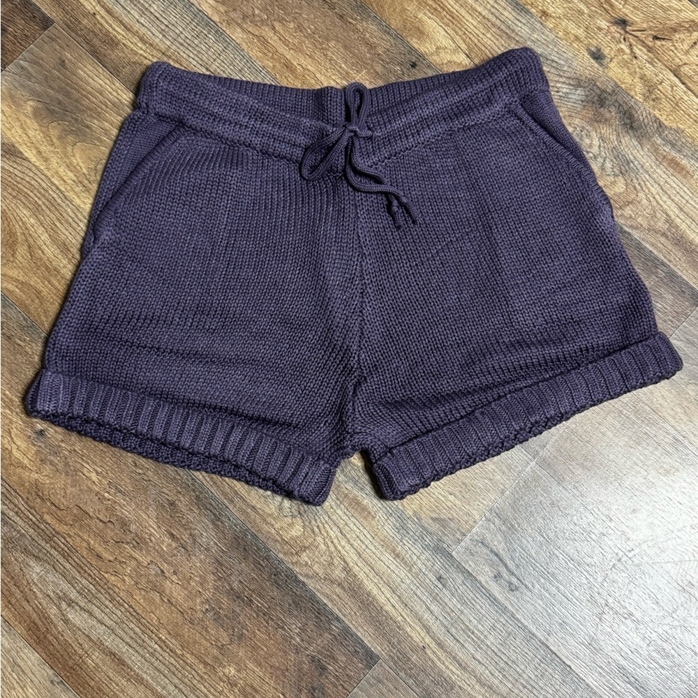 525 America Vintage Violet Sweater Knit Lounge Shorts | Drawstring | Size S - Picture 3 of 8